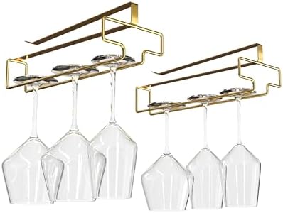 2Pcs Wine Glass Hanger - No-Drill Quick Install Home Stemware Rack