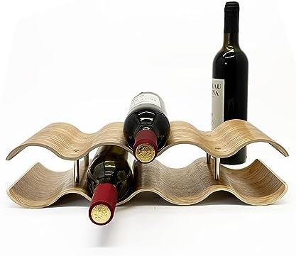Bellglee 2-Tier Wooden Wine Rack Stand 7 Bottles
