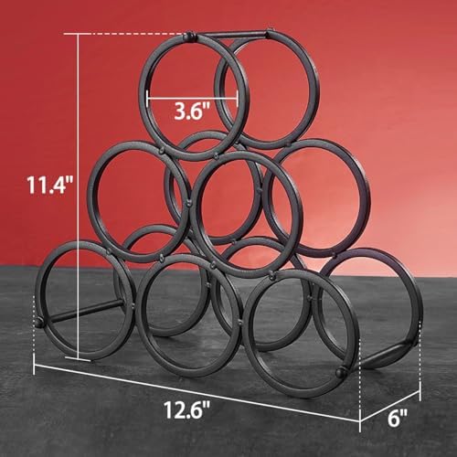 GeLive Triangle Wine Rack 6 Bottles Freestanding