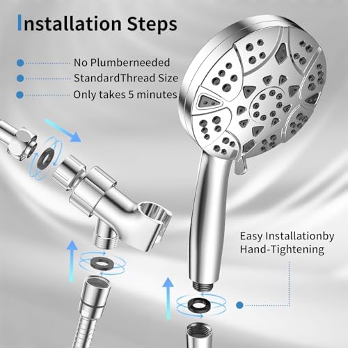 VKZK High Pressure 8 Mode Handheld Shower Head