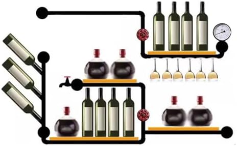 GRFIT Wall-Mounted Wine Rack with Industrial Style