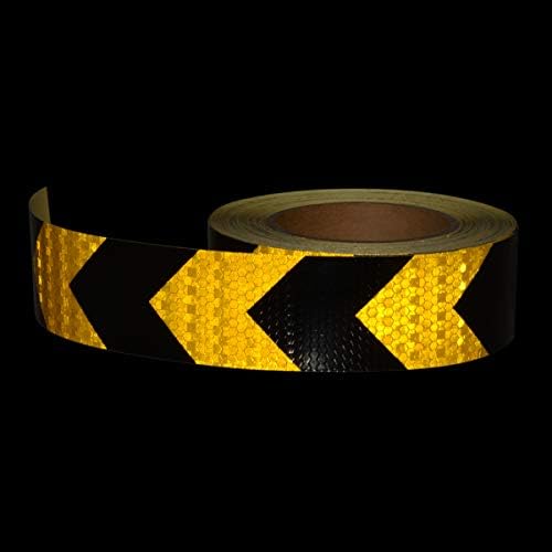 AISEY 2 X 30ft Reflective Safety Tape Yellow Black
