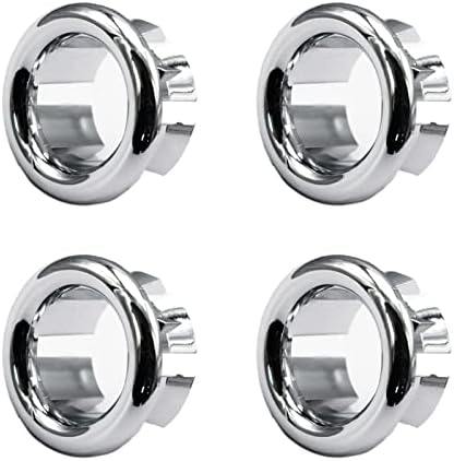 4 Pack Chrome Overflow Drain Cover for Sink and Basin