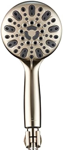 Couradric Handheld Shower Head with 6 Spray Settings and Brass Swivel Bracket