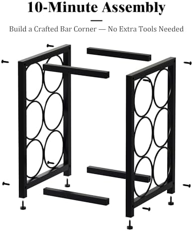 Hjarta Compact Wine Rack for Countertop and Cabinet