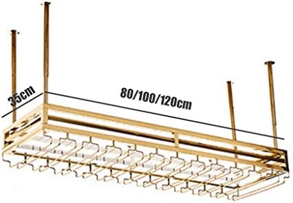 Stainless Steel Wall-Mounted Wine Rack Red Gold