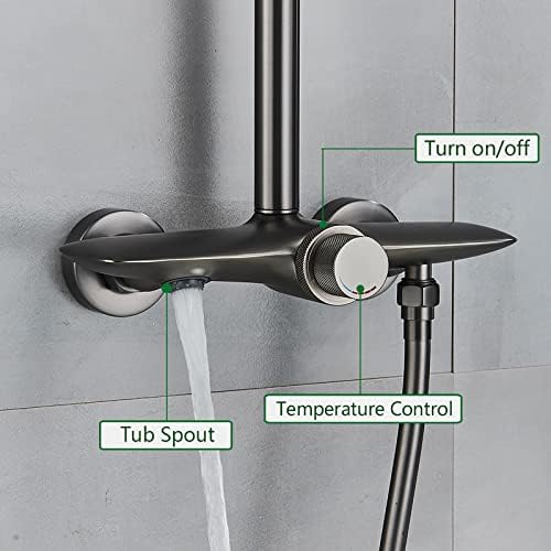 Shower System with 3 Modes and Large Rain Head