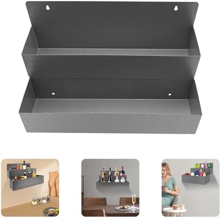 HOLMZCED 2 Tiers Wall Mounted Wine Rack