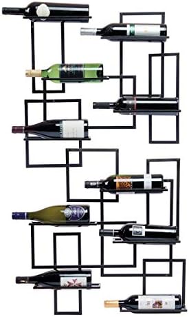 Mid Century Wall Mount Wine Rack - 10 Bottle Display 1