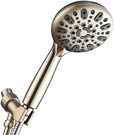 Couradric Handheld Shower Head with 6 Spray Settings and Brass Swivel Bracket