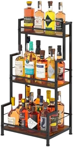 Bliesosfud 3 Tier Liquor Display Stand for Home Bar