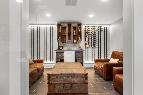Ultra Wine Racks Wall Mounted 18 Bottle Matte Black Wine Storage