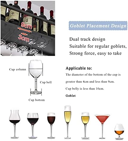 ZJDYDY Black Industrial Wine Rack Ceiling Hanging Holder