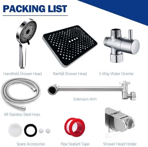 Ashwanth 14 High Pressure Rain Shower Combo
