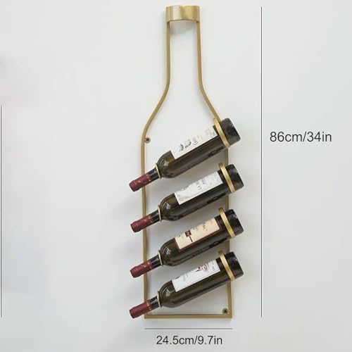 MeyeLo Wall-Mounted Wine Rack in Gold 1