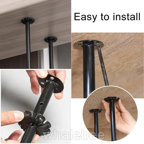 Whalebee Metal Wine Glass Holder Black Wall Mounted