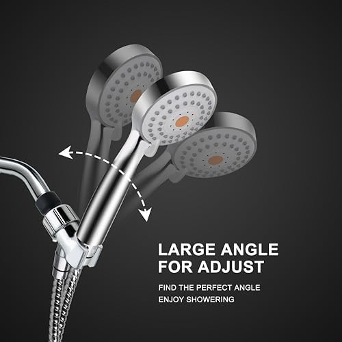 HO2ME High Pressure Handheld Shower Head with 79 Hose and Chrome Finish