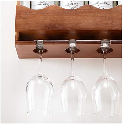 Pimex Wall-Mounted Wine Rack with Glass Holder