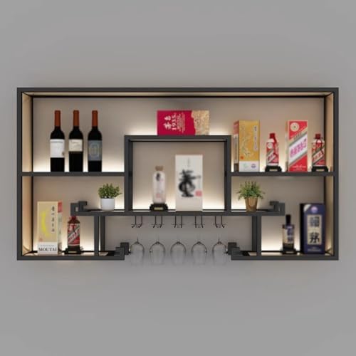 Industrial Style Wall-Mounted Wine Rack