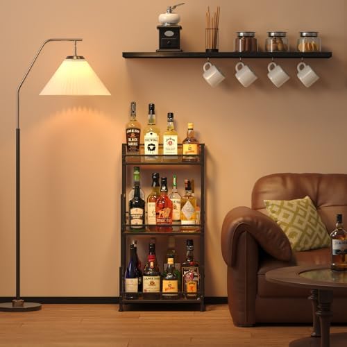 Bliesosfud 3 Tier Liquor Display Stand for Home Bar