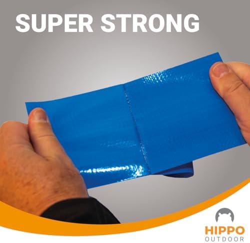 HIPPO OUTDOOR Tarpaulin Repair Tape 16ft Heavy Duty Waterproof Duct Tape