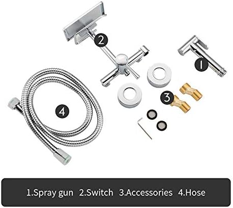 Matte Black Thermostatic Shower Combo Set with 3 Functions