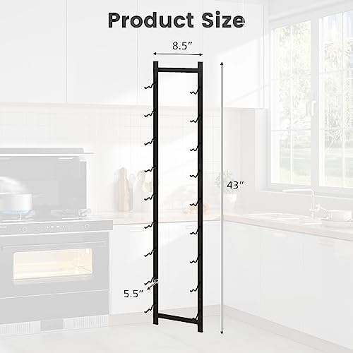 GOFLAME Wall-Mounted Wine Rack for 9 Bottles