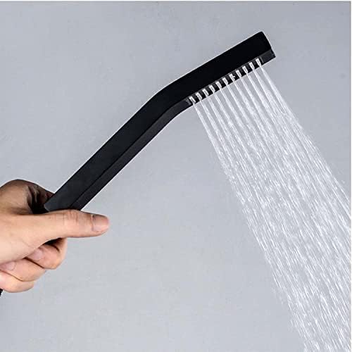 Black Rainfall Shower System with Handheld and Rain Head