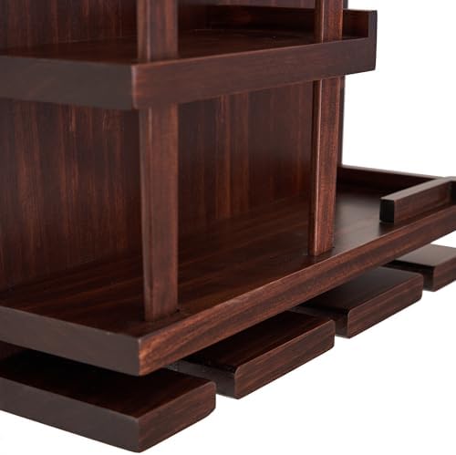 Stylish Wall-Mounted Wine Rack with 3 Cup Holders