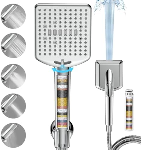 Homlord Handheld Shower Head with 6 Modes and 120 Nozzles