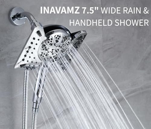 INAVAMZ 25 GPM 2-in-1 Shower Head with Handheld