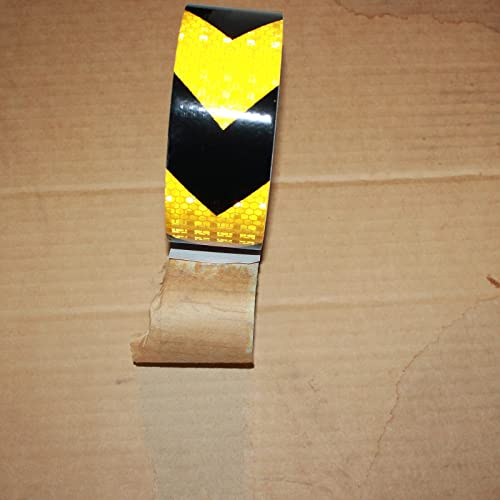 Tuyrchu Reflective Safety Tape 2x68ft Yellow Black