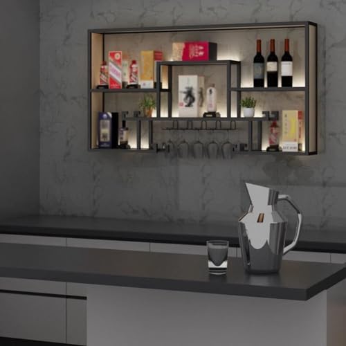 Industrial Style Wall-Mounted Wine Rack