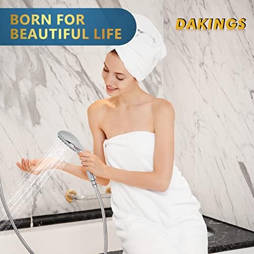 DAKINGS 6 Spray Modes High Pressure Handheld Showerhead Set