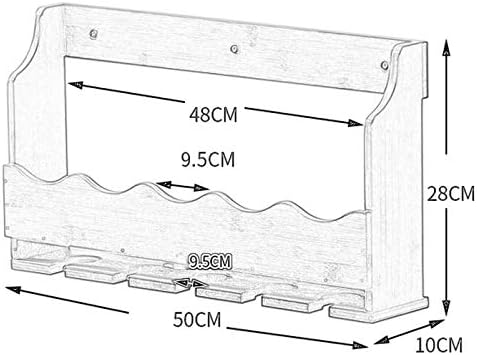 Pimex Wall-Mounted Wine Rack with Glass Holder