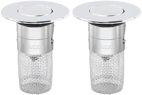 EMVANV 2pcs Sink Drain Strainer with Hair Catcher
