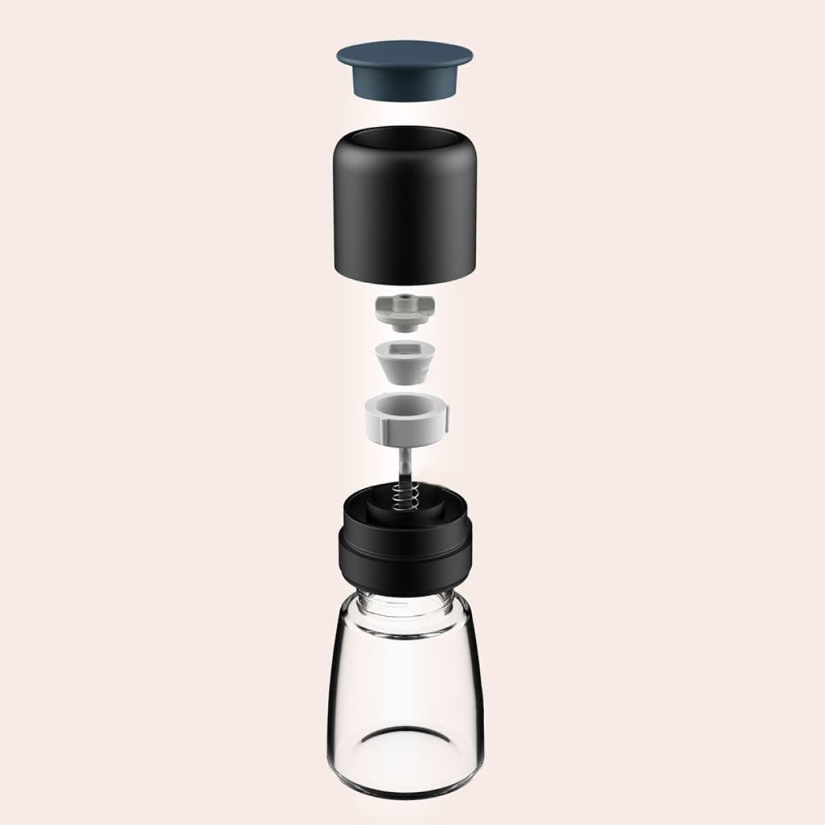 Alipis Pepper Salt Shaker Set Glass 304 Stainless Steel