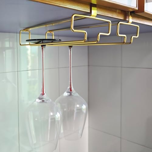 2Pcs Wine Glass Hanger - No-Drill Quick Install Home Stemware Rack