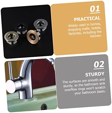 Gadpiparty 2PCS Bathroom Sink Overflow Cover