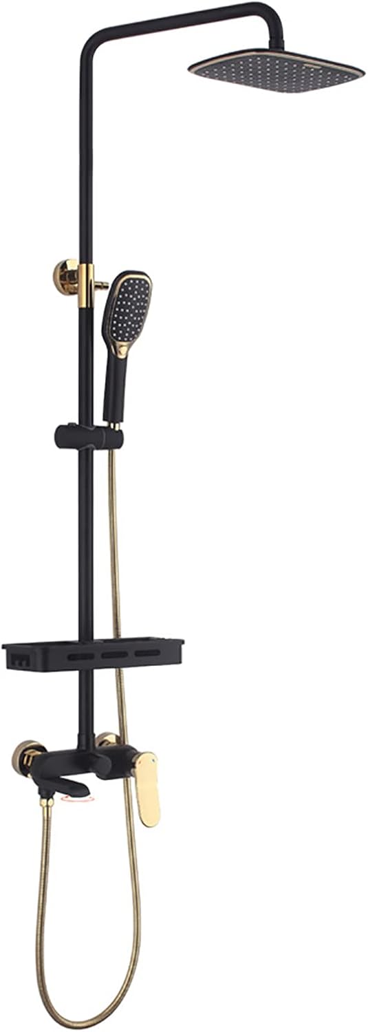 10 Inch Black Gold Shower System with 2 Mode Handheld 1