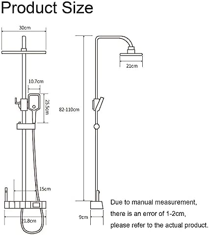 Smart Digital Display Shower Set with Handheld and Rain Shower