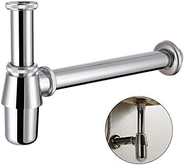 Chrome Bathroom Basin Sink Bottle Trap Waste Drain Kit 1-14 Inch 1