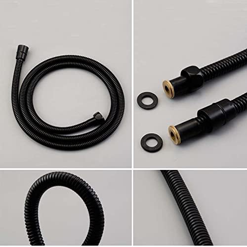 Black Rainfall Shower System with Handheld and Rain Head