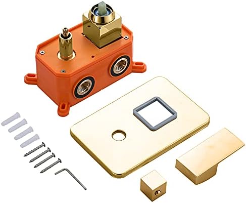Gold Shower Faucet Set with 6 Body Spray Jets