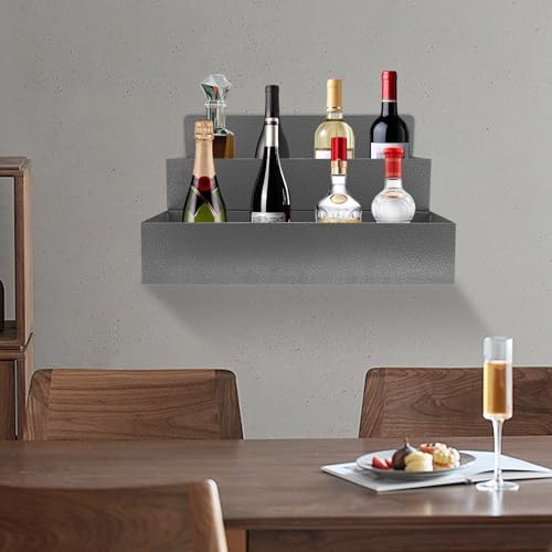 HOLMZCED 2 Tiers Wall Mounted Wine Rack