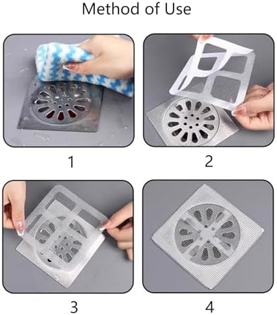 BOYYOEE 4 x 4 Drain Hair Catcher 30 PCS Pack