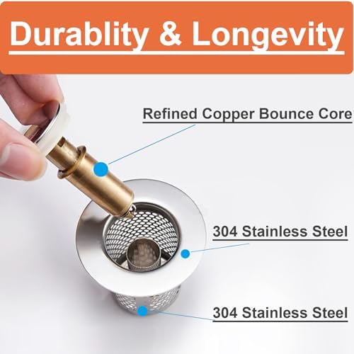 RUXIEWEY Stainless Steel Drain Strainer 2PCS