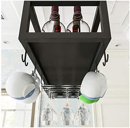 ZJDYDY Wall-Mounted Wine Rack with Wrought Iron Frame