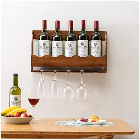 Pimex Wall-Mounted Wine Rack with Glass Holder