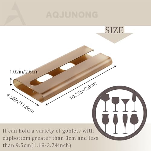 AQJUNONG 2Pack Wine Glass Rack Industrial Style for Kitchen and Bar